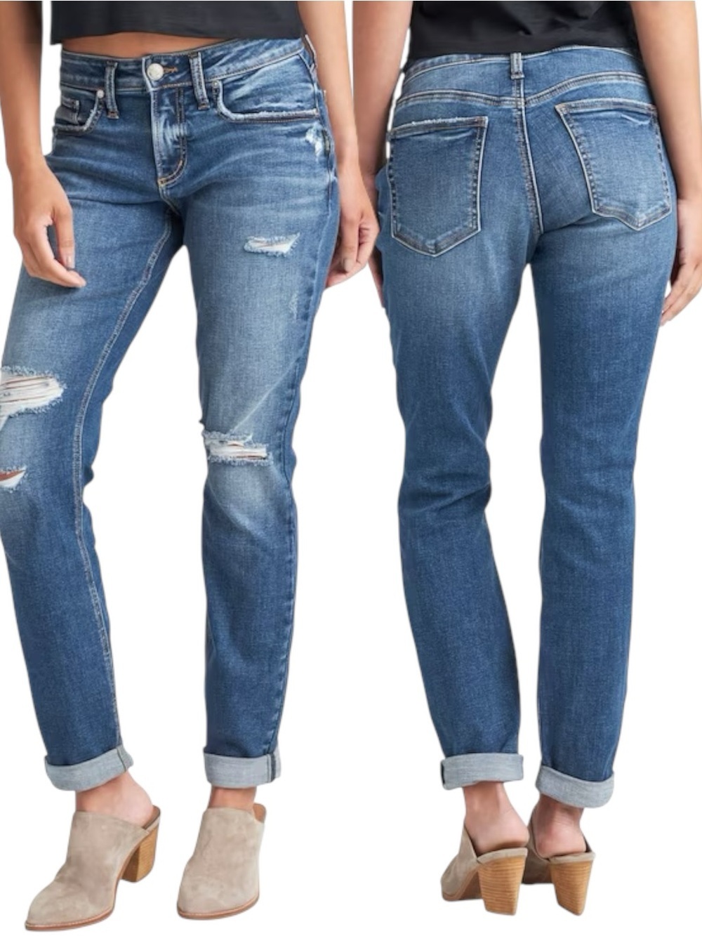 Silver Jeans Boyfriend Mid Rise Slim Leg Jeans W31 L29